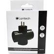 LAMTECH POWER SOCKET SPLITTER WITH 3 SCHUKO OUTLETS BLACK LAM023787