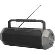 lamtech portable fm radio speaker with flashlight mobile phone holder lam023152 photo