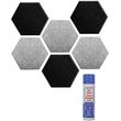 audiodesigner pet hexagon 6 ixoaporrofitika panel 20 cm black grey 1 tm me benzinokolla set photo