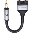oehlbach i connect split y adapter 35 jack to 2x35 jack socket black temaxio photo