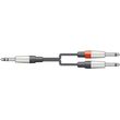 CHORD S6J-2M6J150   6.3MM TRS JACK PLUG - 2 X 6.3MM MONO JACK PLUGS 1.5M ()