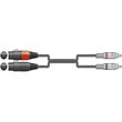 2R-2XF075 K  2 X XLR FEMALE - 2 X RCA PLUGS 0,75M ()