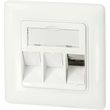 LOGILINK KEYSTONE FACEPLATE FOR 3 MODULES GERMAN TYPE PURE WHITE