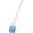 logilink patch cable flat cat5e u utp white 15m photo