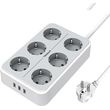 tessan 9 in 1 power strip 6xschuko 3xusb 2m cable ts 303 photo