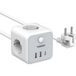 tessan 6 in 1 powercube strip 3xschuko 2xusb 1xtype c 2m cable ts 301 c photo