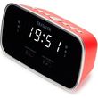 AIWA DUAL ALARM CLOCK RADIO WITH 2 CHARGING USB PORTS RED CRU-19RD