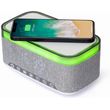 gembird digital alarm clock with speaker and wireless charging function wh li gr dac spkbt qc15 gr photo