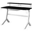 lc power gaming desk with extra shelves black white lc gd 1w photo