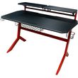 lc power gaming desk with extra shelves black red lc gd 1r photo