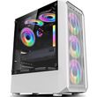 ARMAGGEDDON GAMING PC CASE WITH 4 ARGB FANS TRITRON PRO 100 WHITE TRITRON100PRO-W