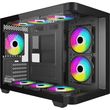 ARMAGGEDDON MICRO ATX STEEL PC CASE AQUARON X-CURVE 285 FULLY BLACK AQUARON-XC285B