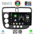 DIGITAL IQ BXF 11187_CPAA (9INC) MULTIMEDIA TABLET FOR HONDA CIVIC 4D MOD. 2001-2006