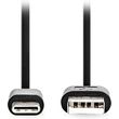 nedis ccgl60600bk10 usb 20 cable usb a male usb c male 15w 100m black photo
