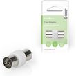 nedis csgb40941wt coax adapter iec coax female iec coax female whitep photo
