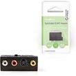 NEDIS CVGB31902BK SWITCHABLE SCART ADAPTER SCART MALE - S-VIDEO FEMALE + 3X RCA FEMALE BLACK