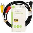 nedis cvgl22400bk20 audio video cable 35mm male 3x rca male 2m black photo