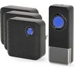 nedis doorb310bk3 wireless doorbell set with 3 receivers and 58 melodies blackp photo