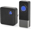 nedis doorb310bk wireless doorbell set with 1 receiver and 58 melodies black photo
