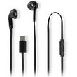 nedis hpwd4024bk wired earphones usb c built in microphone black photo