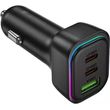 LAMTECH HIGH POWER 3-PORT CAR CHARGER 60W BLACK LAM980497
