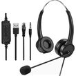 LAMTECH ON-EAR HEADSET WITH ANC MIC AND 3 CONNECTORS LAM114352