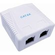 cablexpert cat6a ftp double port surface mount box white ncac 2f6a 01 photo