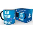 abysse playstation eat sleep repeat heat change mug 320ml mgh0071 photo