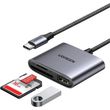 ugreen type c card reader cm387 usb a sd microsd black photo
