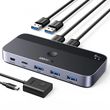 ugreen cm662 sharing switch box 3x usb a 30 type c mini usb black photo