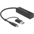 delock card reader type c gia sd microsd 63859 photo