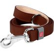 natural leather dog leash waudog w 14mm lgth 122cm brown photo