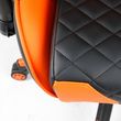 gembird gaming pvc leather chair with pillows black orange gc 03 bo photo