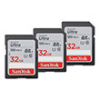 SANDISK SDSDUN4-032G-GN6IM ULTRA 32GB SDHC UHS-I CLASS 10 3 PACK