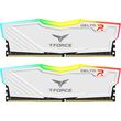 RAM TEAMGROUP T-FORCE DELTA RGB 16GB (2X8GB) DDR4 3200MHZ CL18 DUAL KIT WHITE TF4D416G3200HC16CDC01