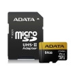 adata premier one v90 micro sdxc 64gb uhs ii u3 class 10 color box with adapter photo