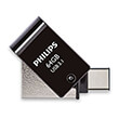 PHILIPS 2-IN-1 64GB USB 3.1 + TYPE-C OTG FLASH DRIVE MIDNIGHT BLACK FM64DC152B/00