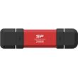 silicon power ds72 250gb nvme portable ssd usb 32 gen 2 type a type c red sp250gbuc3s72vpr photo