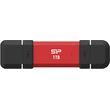 silicon power ds72 1tb nvme portable ssd usb 32 gen 2 type a type c red sp001tbuc3s72vpr photo