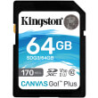 KINGSTON SDG3/64GB CANVAS GO PLUS 64GB SDXC 170R CLASS 10 UHS-I U3 V30