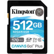 KINGSTON SDG3/512GB CANVAS GO PLUS 512GB SDXC 170R CLASS 10 UHS-I U3 V32