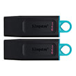 KINGSTON DTX/64GB-2P DATATRAVELER EXODIA 64GB USB 3.2 FLASH DRIVE 2 PACK