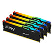 RAM KINGSTON FURY BEAST BLACK RGB 128GB (4X32GB) DDR5 5200MT/S CL40 XMP QUAD KIT KF552C40BBAK4-128