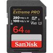 SANDISK SDSDXEP-064G-GN4IN EXTREME PRO 64GB SDXC 280MB/S UHS-II V60 U3 CLASS 10