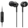 sony mdr ex110ap in ear headphones black photo