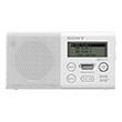 sonyxdr p1dbpw alarm clock with fm am radio white photo