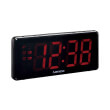 lenco cr 30bk clock radio with red 3 inch leds black photo