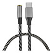 4smarts active audio cable matchcord usb c to 35mm connector 12cm textile black photo