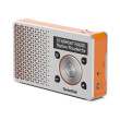 technisat digitradio 1 portable dab fm radio with built in rechargeable battery silver orange photo