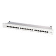 logilink np0040a 24 port shielded cat6 19 patch panel mount light grey photo